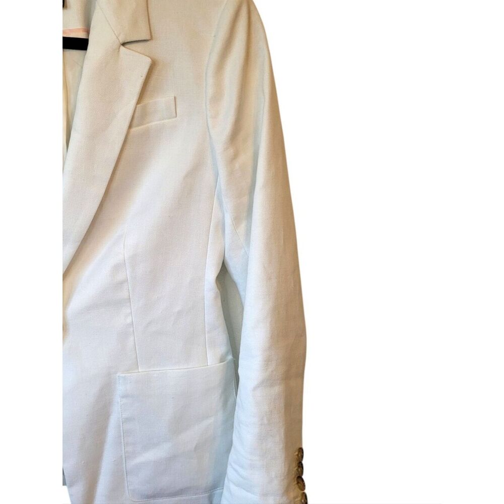 J. Crew Helena White Linen Blazer Women's Size 2 - Picture 4 of 7